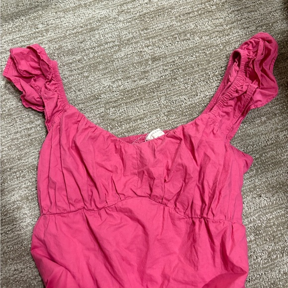 Pink Ruffled Mini Dress - Picture 4 of 4
